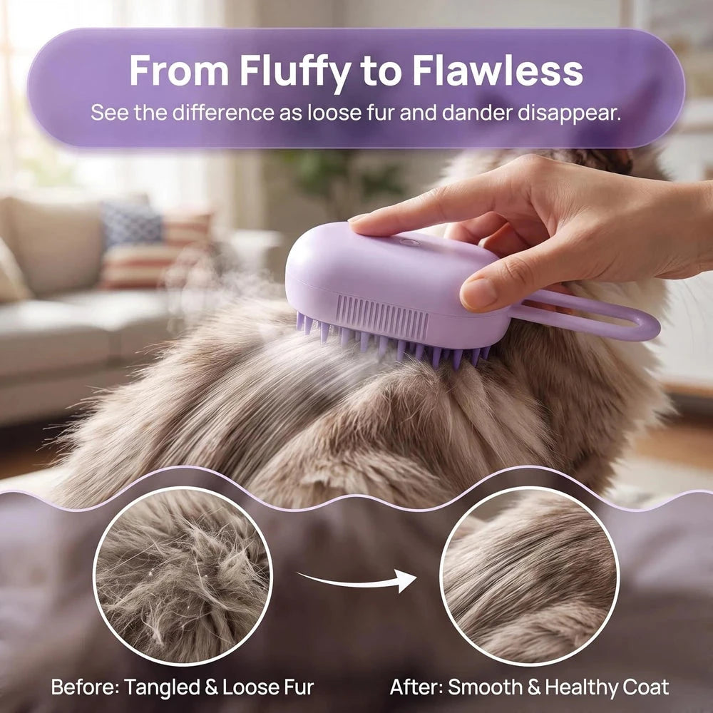 Cool Mist Pet Grooming Brush